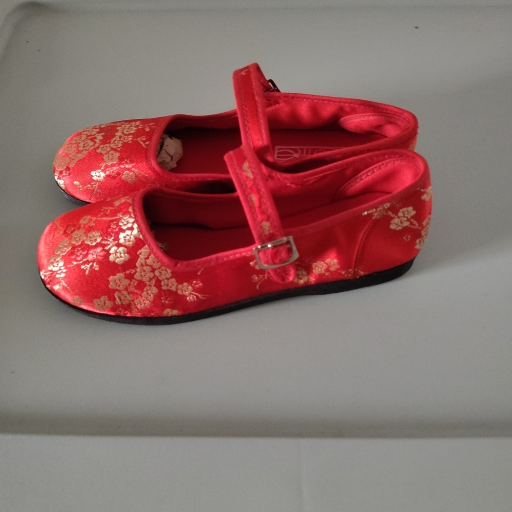 NWOT Chinese Mary Jane Floral Brocade Shoes Size 6 - Picture 2 of 6
